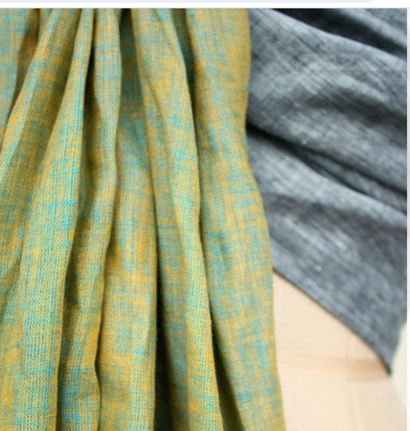 Soul Double Layer Linen Ring Sling - SALE-Ring Slings-Soul Slings-Autumn Chambray - Soul ring sling-Koala Slings - FREE, fast UK shipping