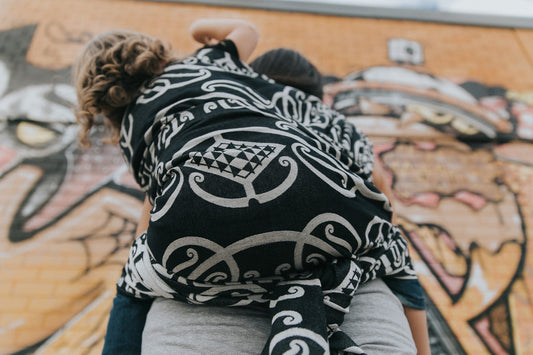 Aroha Textiles woven wrap - Ngaru Nui-Woven Wraps-Aroha Textiles-Size 3 (3.2m)-Koala Slings - FREE, fast UK shipping