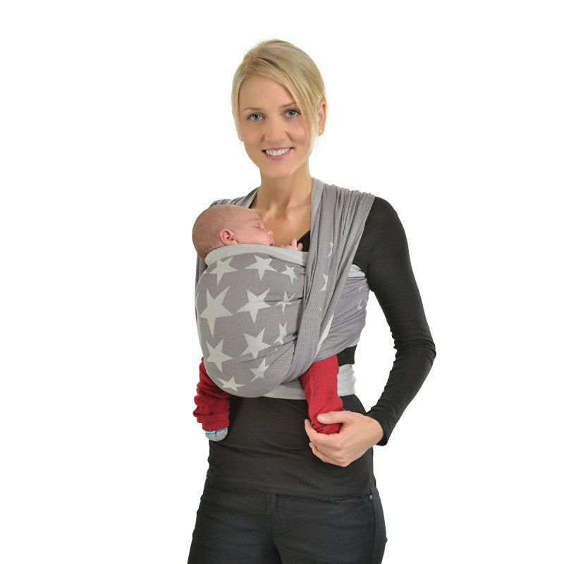 Hoppediz woven wrap and Hoppediz baby sling-Woven Wraps-Hoppediz-Los Angeles Grey-Size 4 (3.7 metre)-Koala Slings - FREE, fast UK shipping