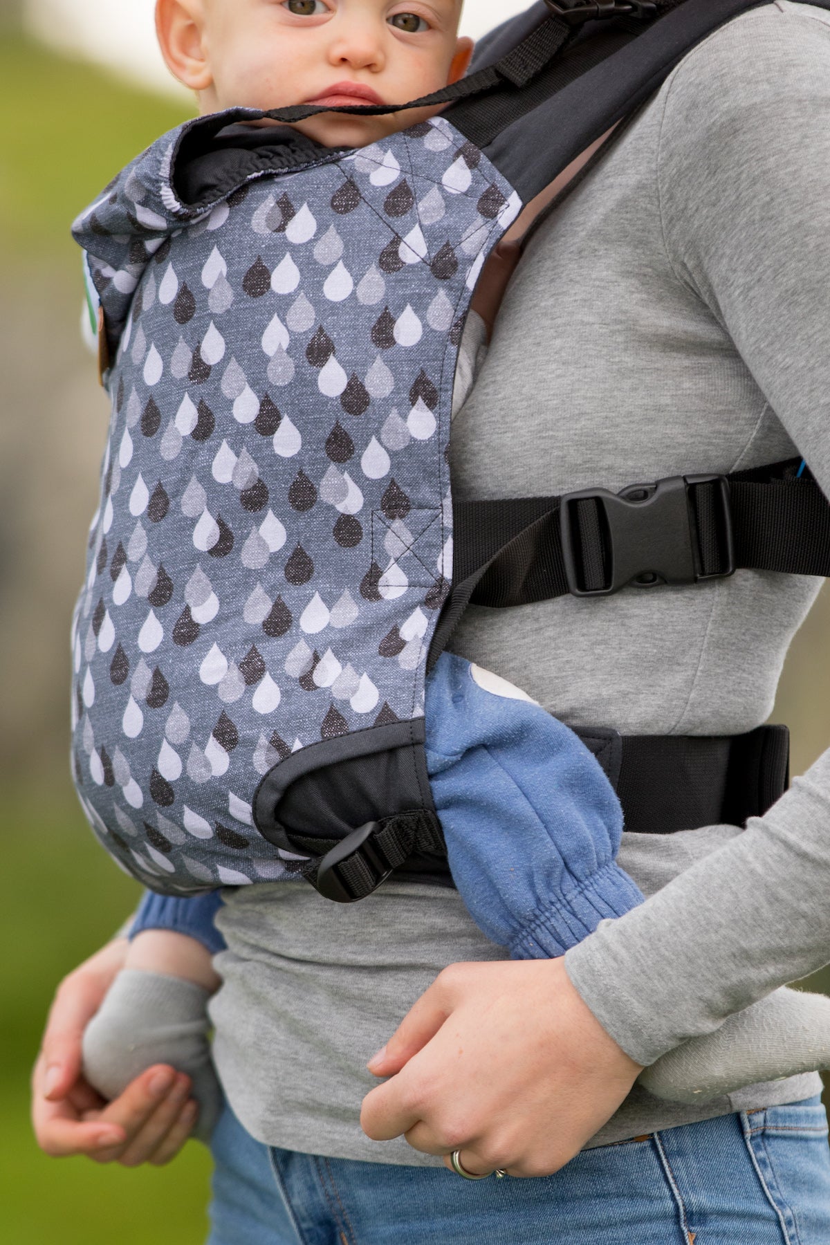 KahuBaby Carrier - Jojo Coco Design - Grey Lakeland Rain-Buckled carriers-KahuBaby-Koala Slings - FREE, fast UK shipping