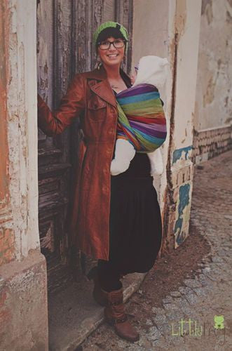 Little Frog Woven Wraps - cotton SALE-Woven Wraps-Little Frog-Labradorite-Size 3 (3.2m)-Koala Slings - FREE, fast UK shipping