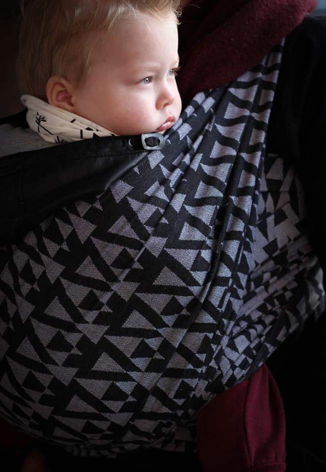 Yaro Woven Wraps - Delta cotton-Woven Wraps-Yaro Slings-Yaro Delta Black White-Size 2 (2.6m)-Koala Slings - FREE, fast UK shipping